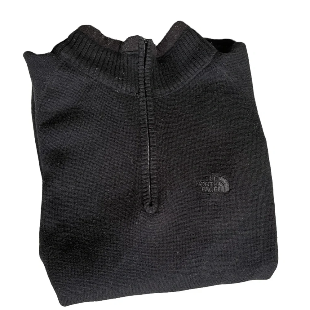 The North Face Black‎ 1/4 Zip up Collar Long Sleeve Pullover Sweater Size: XL